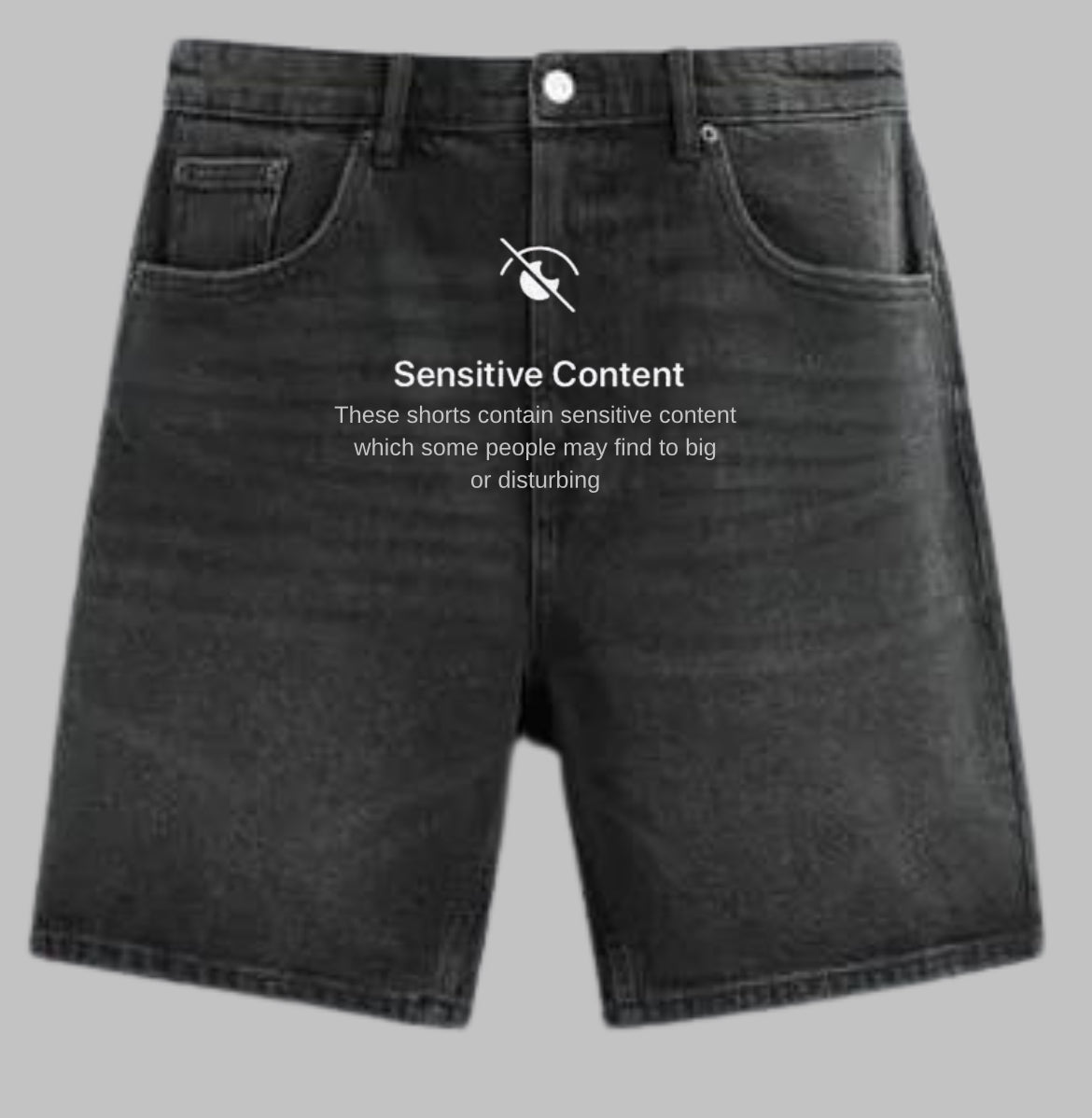 sensitive content jean shorts